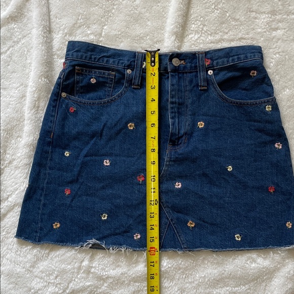 Madewell Embroidered Denim Mini Skirt - Picture 5 of 15